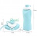 Бутылка для воды складная силиконовая 600 мл Голубой (4013519)