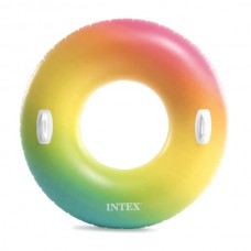 Надувной круг с ручками Intex Радужный большой для взрослых 122 см от 9 лет (1494264) Надувной круг с ручками Intex Радужный большой для взрослых 122 см от 9 лет (1494264)
